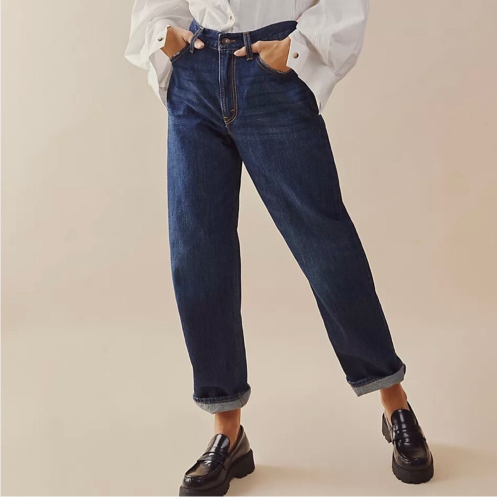 Free People | Frank Dad High Waist Wide Leg Jeans | Size 27
